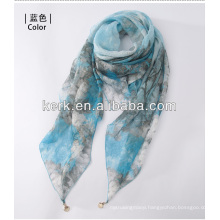 2014 Wholesale Fashion Cheap Female Knitted 100% Polyester Scarves,W3017